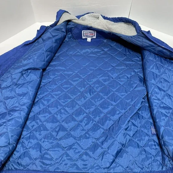Vintage New York Giants Full Zip Starter Jacket, Large, Blue, Pro Line Hooded - Picture 11 of 13